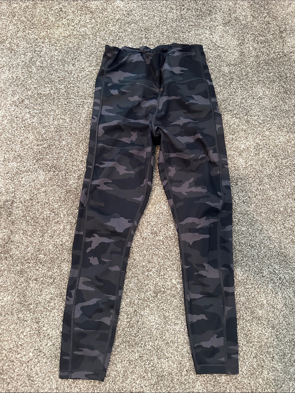 Athleta Black and Gray Camo Kids Leggings